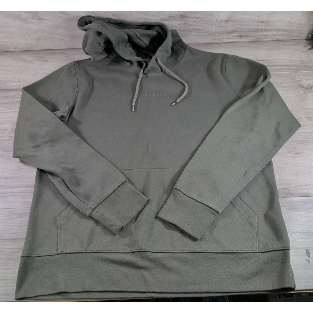 Oakley Custom Fit Men's Hoodie Pullover Green Color Y2K Sweatshirt Logo Size XL